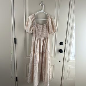 Tiered Fit and Flare Gingham dress